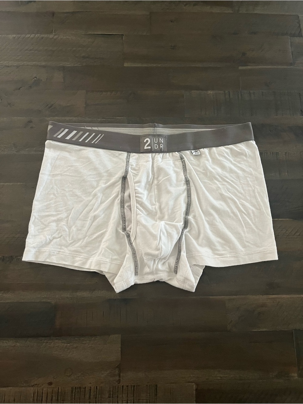 MENS 2UNDR WHITE BOXER BRIEFS
